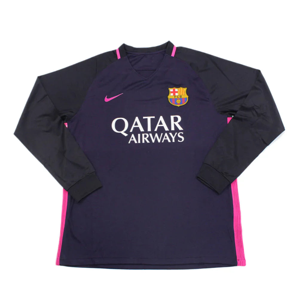 Maillot Extérieur FC Barcelone 2016-17 Manches Longues