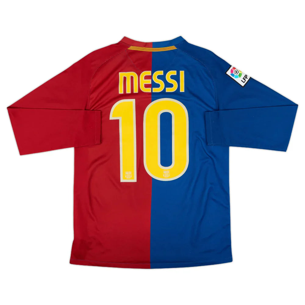 2008-09 FC Barcelone Maillot Domicile Manches Longues