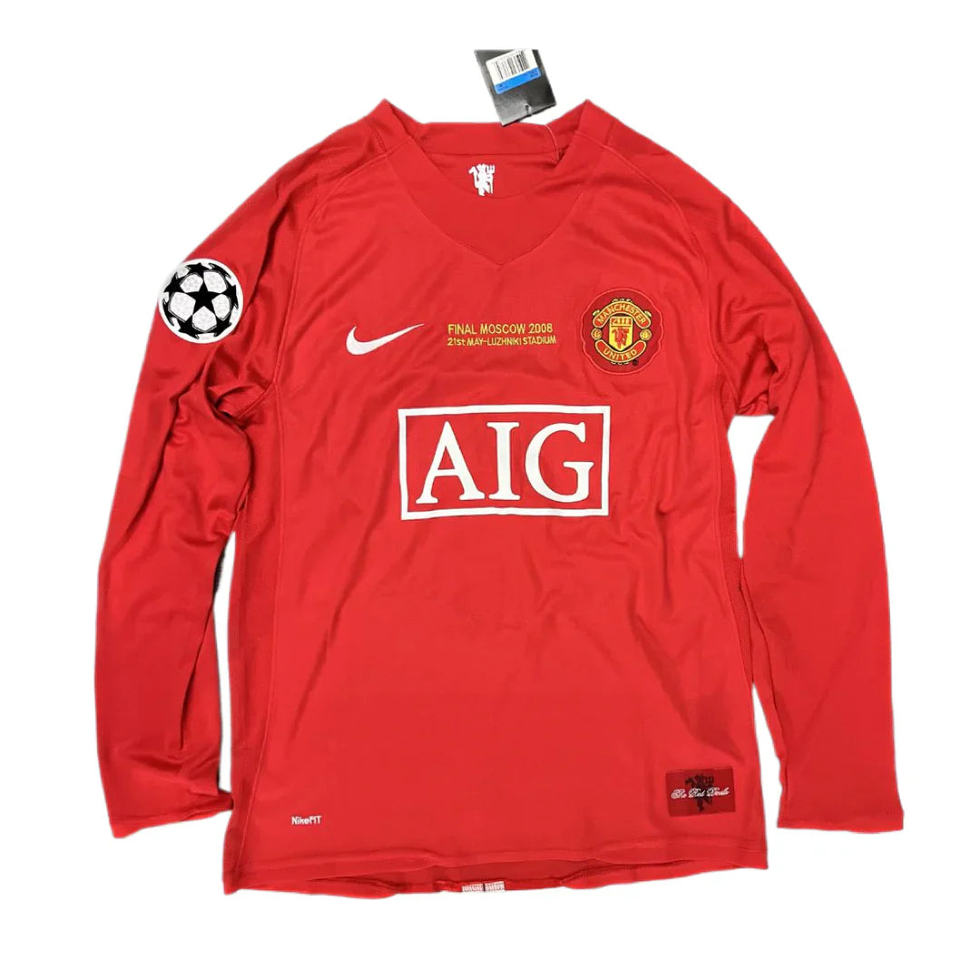 Maillot domicile Manchester United 2007-08 Manches longues
